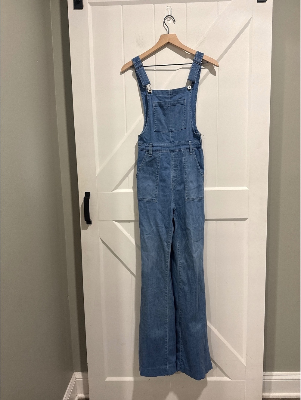 AG Adriano Goldschmied Light Blue Denim Overalls - Size 27R